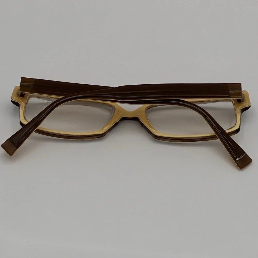 Harry Lary's Jaxxy eyeglasses Banana Brown Vintage Rare 51 18 307